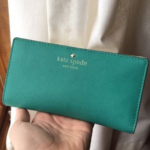 Kate Spade teal bifold wallet!!